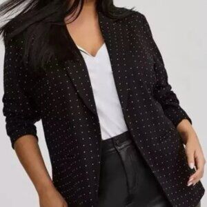 Torrid Size 3 (22/24) Rhinestone Ponte Parker Blazer